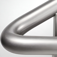 Rampe d'escalier en acier inoxydable soudé SS304 pour projets de balcon intérieur et extérieur