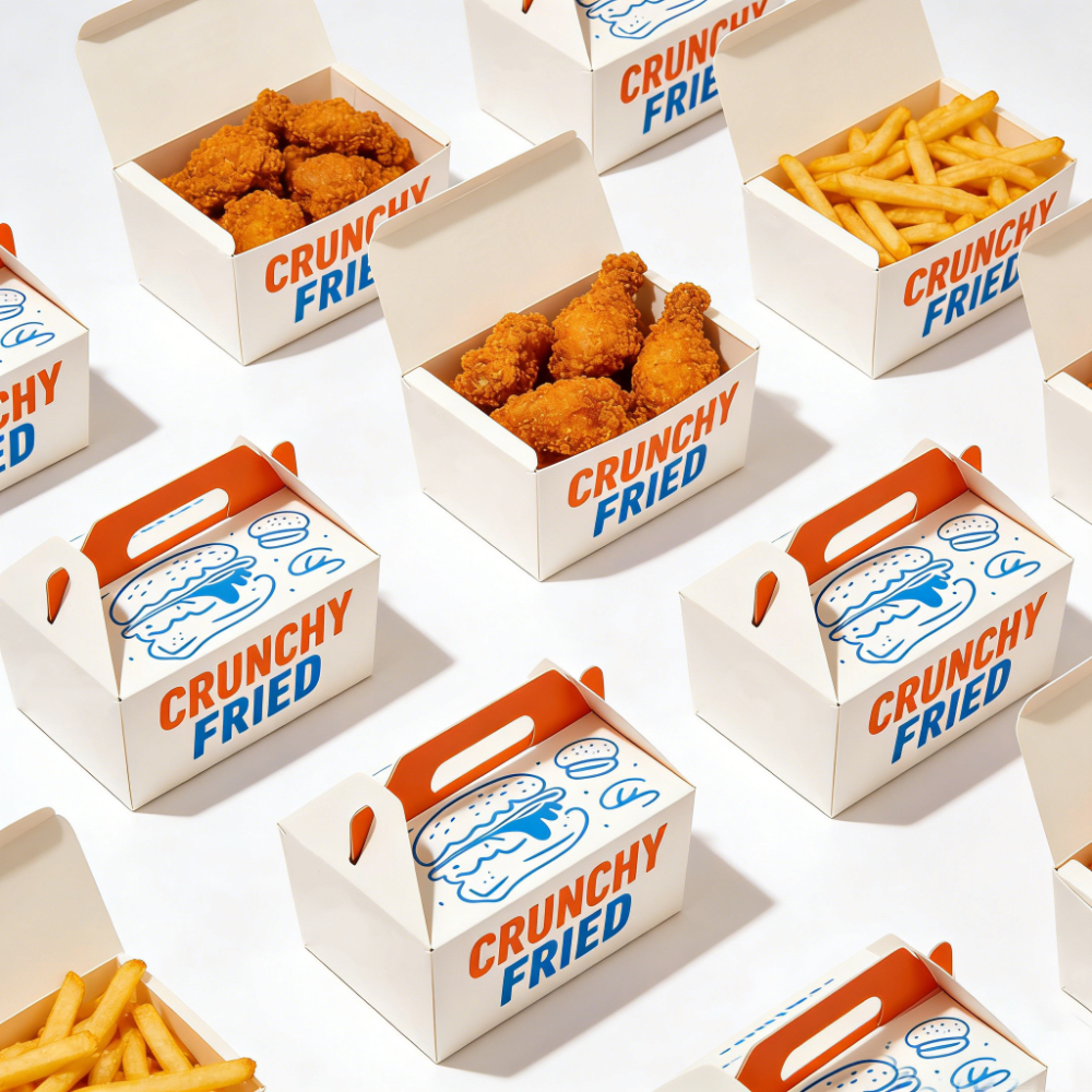 Caja personalizada para pollo frito