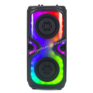 Bên ngoài trời hệ thống âm thanh K bài hát 20W loa siêu trầm nặng Bass LED đèn từ xa mic cho <span class=keywords><strong>DJ</strong></span> karaoke - Product Image 1