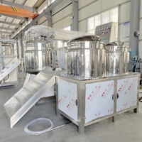 Émulsifiant d'homogénéisation sous vide de type hydraulique 500L cosmétique Mayonnaise Lotion pommade homogénéisateur émulsification mélangeur Machine