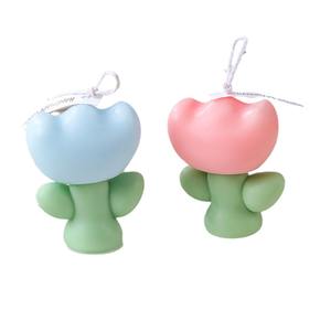 Velas Aromáticas de Cera de Coco de Lujo - Recuerdos Hechos a Mano para Diwali y Bares, Diseño de Modelado de Flores Naturales Biodegradables - Product Image 5