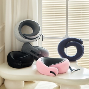 Oreiller de voyage en mousse à mémoire de forme, oreiller de soutien du cou 360 °   Oreiller de voyage ergonomique en U pour le cou, forme escargot - Product Image 6