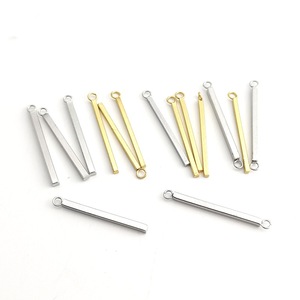 Anno Jewelry Barre carrée en acier inoxydable avec anneau soudé pour boucles d'oreilles, accessoires de bijoux DIY, longueur 30 mm - Product Image 2