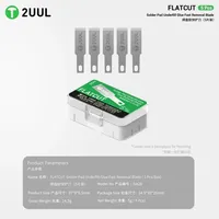 2UUL DA28 5 pièces/boîte plat tampon de soudure sous-remplissage colle lames de retrait rapide IC puce réparation lame mince PCB carte mère couteau de réparation
