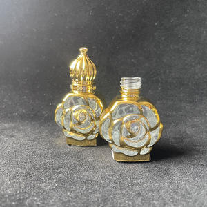 In Stock 10ml Portable Gold Plated Roll on Glass <strong>Bottle</strong> Refillable Mini Essential Oil &amp; Perfume Roller - Product Image 4