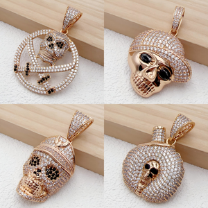 250125 XUPING Подвески с кубическим цирконием под 18-каратное золото, в разных стилях, для мужчин и женщин, в стиле хип-хоп, оптовая продажа ювелирных изделий - Product Image 6