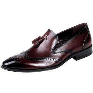 New Men's Leather Shoes Business Casual Formal Lace-up Pointed-<b>toe</b> Men's Shoes Trendy and Fashionable - Product Image 3