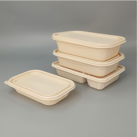 Vaisselle en amidon de maïs fabriquée à partir de matières végétales, assiettes, bols, tasses et couverts jetables compostables