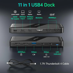 ACASIS 11-en-1 Thunderbolt <span class=keywords><strong>4</strong></span> Docking Station prend en charge l'affichage 8K 60Hz Compatible avec M1 M2 Macs/Windows/Linux Docking Station - Product Image 2