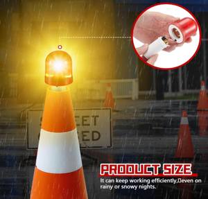 Luz de Advertencia de Tráfico LED Roja, Lámpara de Seguridad Intermitente para Conos de Tráfico, Construcción de Carreteras y Control de Tráfico en Autopistas - Product Image 2