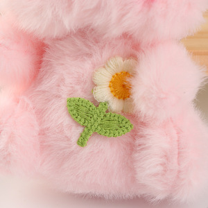 Nhồi bông thỏ động vật sang trọng Bunny Keychain vườn ren headscarf tai dài peluches plushie đồ chơi Bunny Thỏ dây đeo chìa khóa - Product Image 4