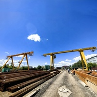 Grue portique à poutre simple pour applications d'entrepôt, 15 tonnes, 40 m, équipement industriel