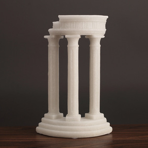 Columna romana, escultura arquitectónica, adornos de resina, 2 uds., para decoración de sala de estar, estilo tradicional, forma geométrica - Product Image 3