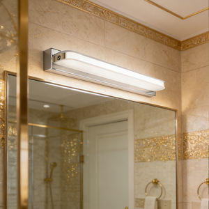LED Bathroom Vanity <b>Light</b> IP44 Waterproof Modern Stainless Steel <b>Chrome</b> Front Mirror Makeup <b>Wall</b> Lamp Lighting Fixtures for Home - Product Image 4
