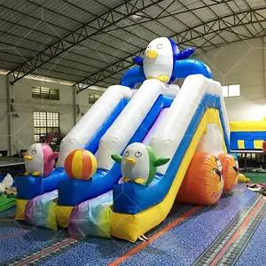 Nuovo stile durevole corsia pinguino bambini piscine con scivoli gonfiabili per scivolo piscina