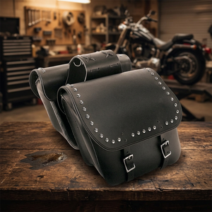 Bolsa de Cuero para Motocicleta Estilo Vintage GLOBAL LEATHER, de Cuero Genuino, Impermeable, para Viajes - Product Image 1