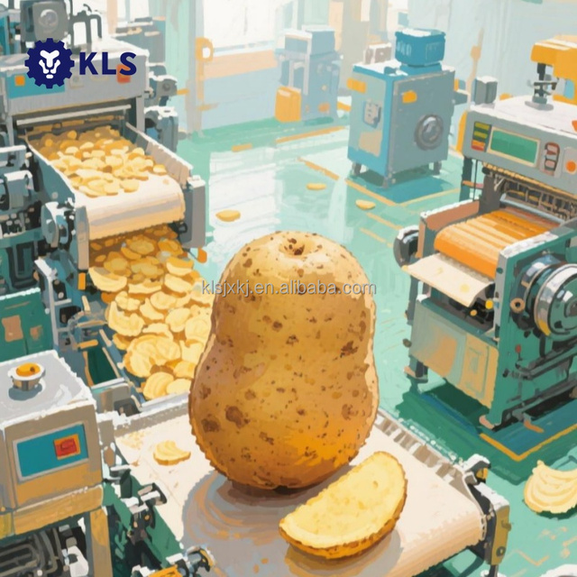 KLS Customizable 304 Stainless Steel Turnkey Plantain Chips Processing Line CE Standard Automatic Potato Chips Making Machine