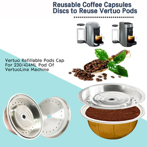 Tapa de acero inoxidable para tazas de cápsulas de café Vertuline, piezas de cafetera con carcasa de acero 304 - Product Image 3