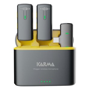 Kit microfoni VLOGGER Plus Black e Yellow 32171 - Product Image 1