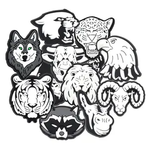 Black And White Chimpanzee Wolf Animals Shoe Decorations Charms