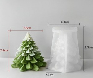 New Design Christmas <strong>Pine</strong> Tree <strong>Candle</strong> Silicone Molds Santa Claus Elk Gingerbread Man Snowman <strong>Candle</strong> Mold for <strong>Candle</strong> Making - Product Image 2