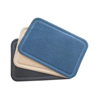 Grand tapis rectangulaire en PVC de luxe moderne, doux, écologique, antidérapant, pour litière de chat et pour chiens