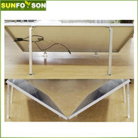 Kit rak dudukan tenaga surya portabel, untuk Panel PV di atap datar atau tanah terbuka, sistem DIY pemasangan cepat
