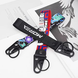 Porte-clés personnalisé en sangle de nylon épaisse pour moto avec mousqueton, imprimé 2D/3D en relief, court, pour poignet - Product Image 1