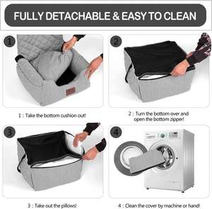 Vật Nuôi Chất Lượng Cao Con Chó Ghế Tăng Cường, Vật Nuôi Xe Ghế Ngồi, Con Chó Ghế Ngồi Xe Ghế Sau An Toàn Bảo Vệ Pad Ngoài Trời Có Thể Tháo Rời - Product Image 4