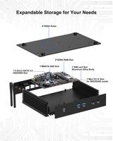 HYSTOU Nouveau Mini PC industriel 6 RS232 COM HD VGA Core I7 8550U/i5 8250U Linux Win 10/11 4GB DDR4 SSD Ordinateur de bureau sans ventilateur