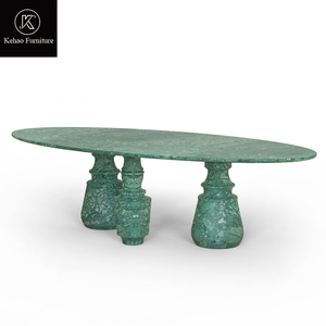 Tùy Chỉnh Châu Âu Đơn Giản Thiết Kế Mới Ba Mạnh mẽ Bằng Đá Cẩm Thạch Cột Bàn Ăn Với Ghế Đặt Hiện Đại Sang Trọng Hình Bầu Dục Bàn Ăn - Product Image 5