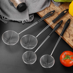 Juego de coladores de alambre de acero inoxidable, 4 tamaños, colador de cocina para Hot Pot, dumplings, albóndigas, té de burbujas, perlas de tapioca - Product Image 2