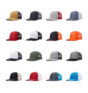 Venta caliente Richardson 112 Personalizar 6 Panel Algodón Gorras de camionero Parche de cuero personalizado Sombreros de camionero - Product Image 1