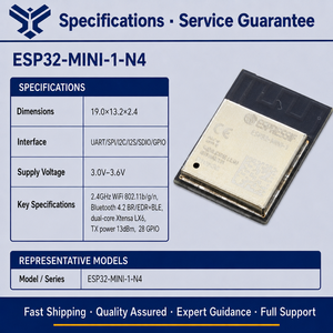 Nouveau module <span class=keywords><strong>WiFi</strong></span> original Espressif ESP32-MINI-1-N4 2,4 GHz 4.2 Dual Core Xtensa LX6 4 Mo Flash avec <span class=keywords><strong>antenne</strong></span> PCB en stock - Product Image 2