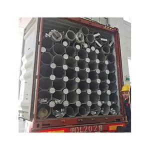 Galvanized octagonal steel power pole electrical power transmission line tower with factory price