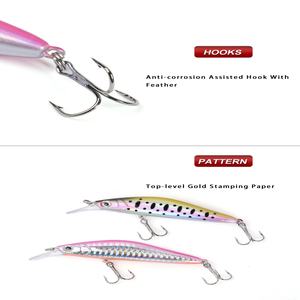SNEDA Leurre Artificiel Minnow Crankbait 9,5 cm 13 g <span class=keywords><strong>pour</strong></span> <span class=keywords><strong>la</strong></span> pêche au bar, aux poissons de surface et aux poissons-chauffeuses comme <span class=keywords><strong>la</strong></span> perche, leurre nageur réaliste - Product Image 3