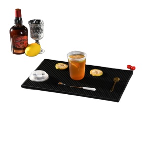 Tapete de silicona de tamaño pequeño premium de 7.87"x13.8", duradero, antideslizante, para mostrador de cocina, para pub, café, vino, cócteles. - Product Image 1