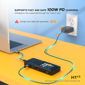 Dòng boong 8in1 Hub Extender với màn hình cảm ứng USB-C Hub Docking Station với PD HDIM Đầu đọc thẻ nhiều cổng cho PC máy tính xách tay - Product Image 2