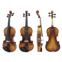 Violon acoustique Av-508 4/4 taille standard avec étui rigide, archet, colophane, chiffon de nettoyage, cordes supplémentaires, autocollant pour touche