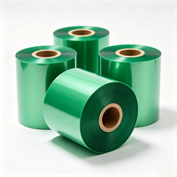 Ruban de transfert thermique vert Haoxuan 80 mm x 450 m de long, ruban couleur pour l'impression d'étiquettes, l'emballage et les étiquettes de produits