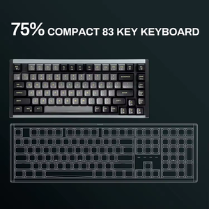 Tùy Chỉnh Nhôm RGB Backlit Bàn Phím 75% 83 Key Gasket Có Dây Kailh Trao Đổi Nóng Chuyển Đổi Pbt Chơi Game Cơ Khí Bàn Phím Cho PC Máy Tính Để Bàn - Product Image 3