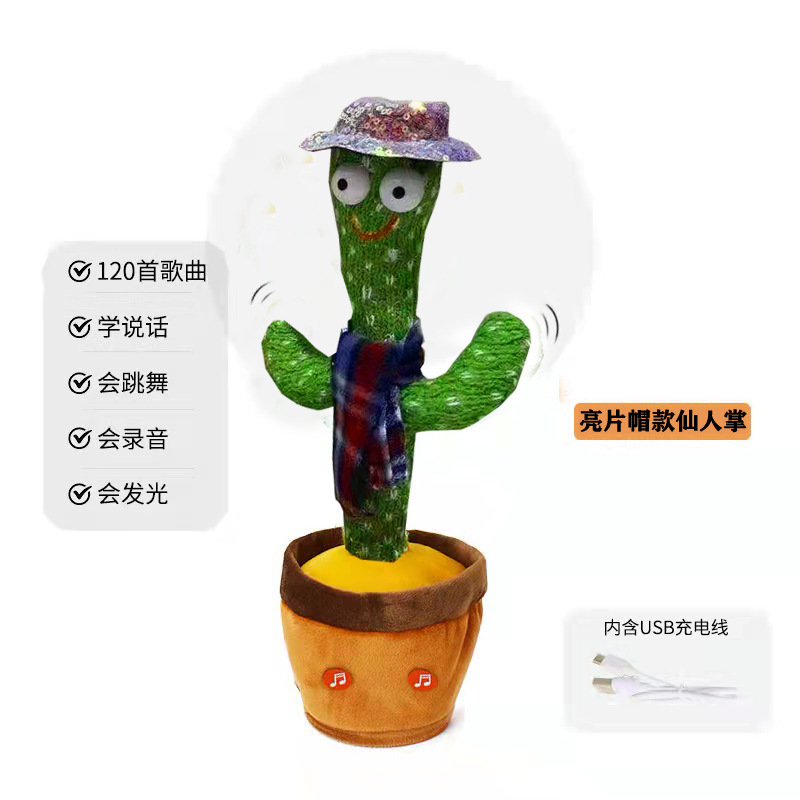 Cactus con cappello di paillettes