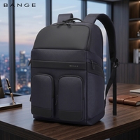 BANGE Nouveauté Sac à dos multifonctionnel grande capacité pour homme, idéal pour les trajets quotidiens, les affaires, personnalisable, étanche, pour ordinateur portable et voyage