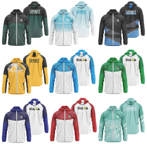 Veste de sport coupe-vent intégrale personnalisée par sublimation thermique à manches longues, avec capuche, pour club sportif - Product Image 5