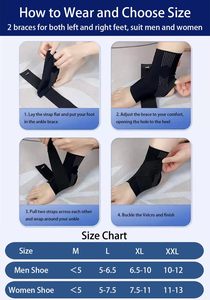 Attelle de cheville réglable pour femmes, hommes et enfants, soutien de cheville pour entorse, manchon de compression pour cheville - Product Image 6