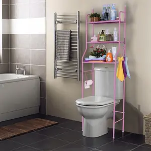 Prateleira de banheiro para banheiro, prateleira ajustável para banheiro, economizador de espaço, prateleira de papel ajustável