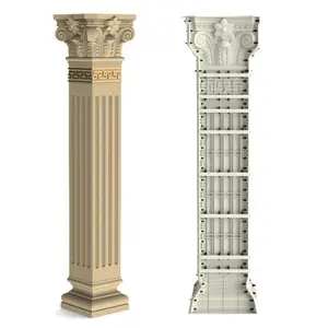 promotion square concrete column mold casting decorative Roman pillar plastic post precast abs cement constructiin house forms