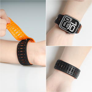 นาฬิกาข้อมือซิลิโคนแบบแฟชั่นดูแข็งแรงทนทานสำหรับ <span class=keywords><strong>Apple</strong></span> <span class=keywords><strong>Watch</strong></span> ultra Series 11 10 9 8 <span class=keywords><strong>7</strong></span> 6 SE 49มม. 45มม. 46mmn 44มม. - Product Image 3