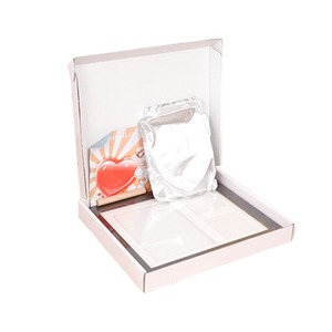 Lot de 3 cadres souvenirs en bois blanc pour empreintes de mains et de pieds de bébé, avec kit d'argile paysage, personnalisable avec nom et mois, vente en gros - Product Image 3
