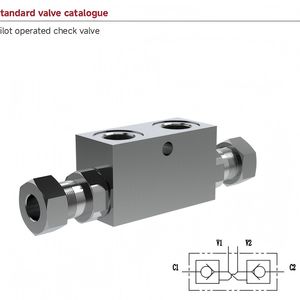 VBPDE katup pemeriksa pengoperasi <span class=keywords><strong>Pilot</strong></span> ganda, kunci hidrolik 35Mpa ISO 9001 2 CC(OM) - Product Image 2